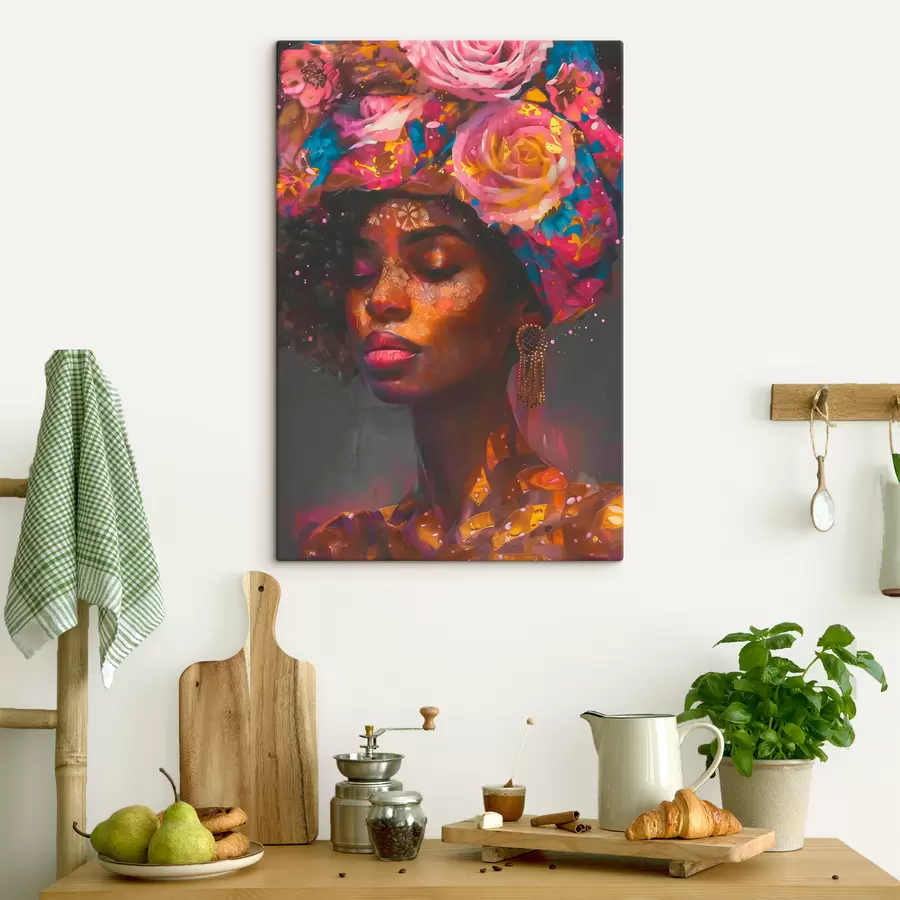 Wandbilder Afro-Frau s40182