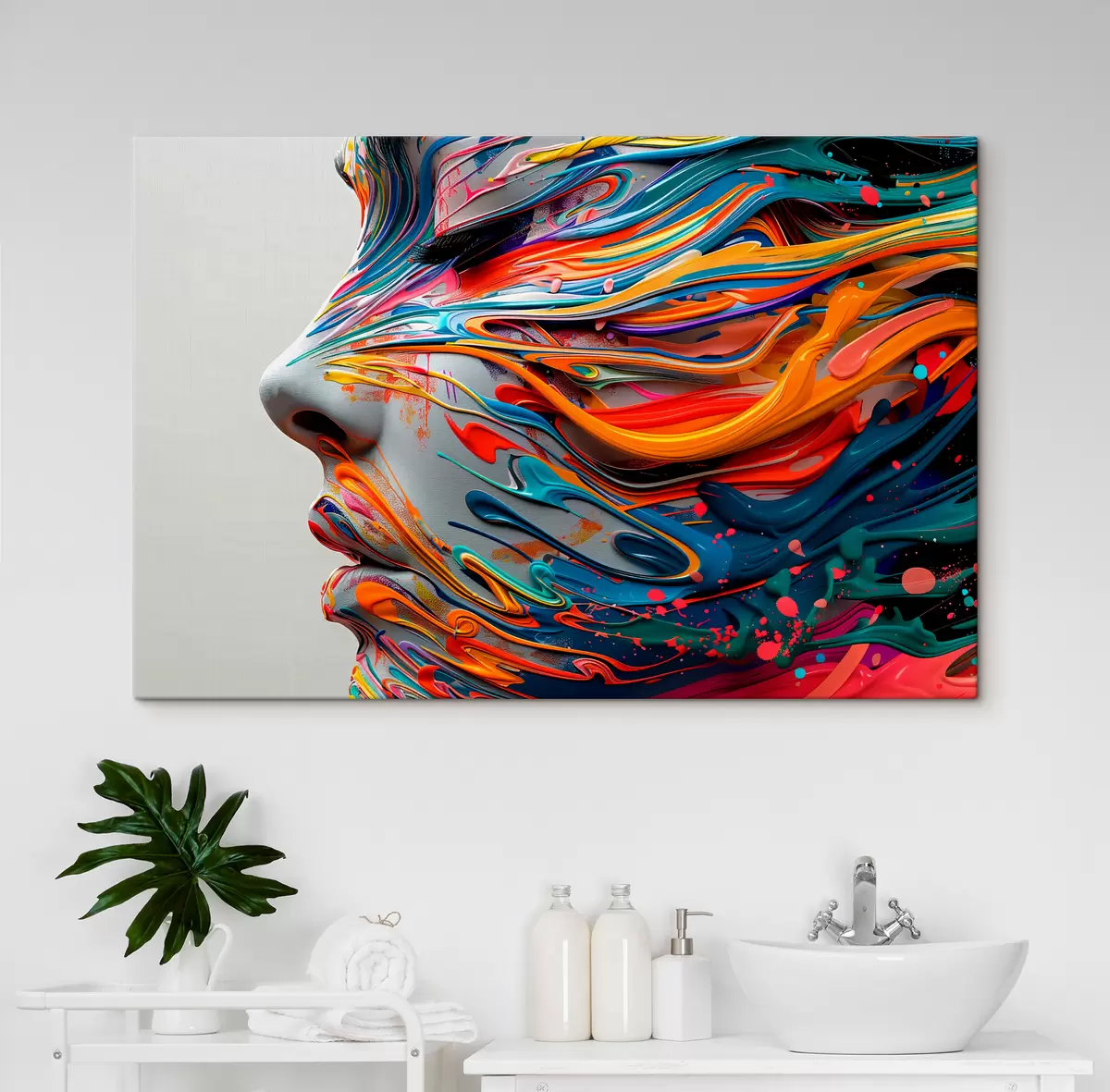 Wandbilder Gesicht in Farbe s40203