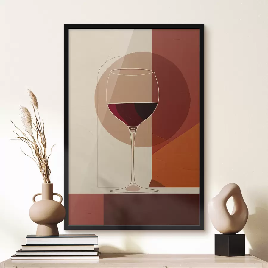 Fototapete Glas mit Wein f40192
