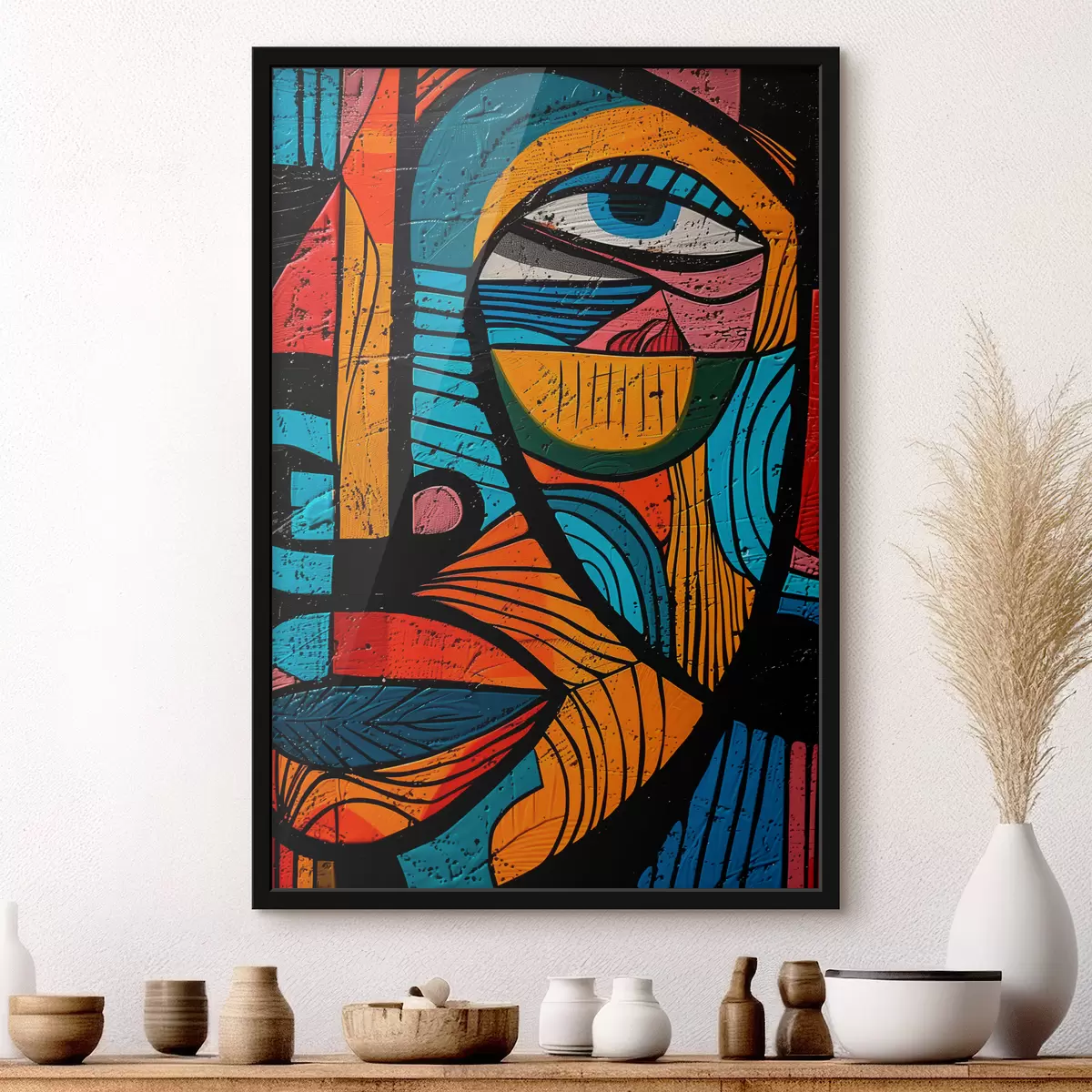 Poster Abstraktes Gesicht f40207