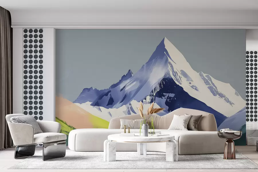 Fototapete Berglandschaft mit Pinselstrichen w01394