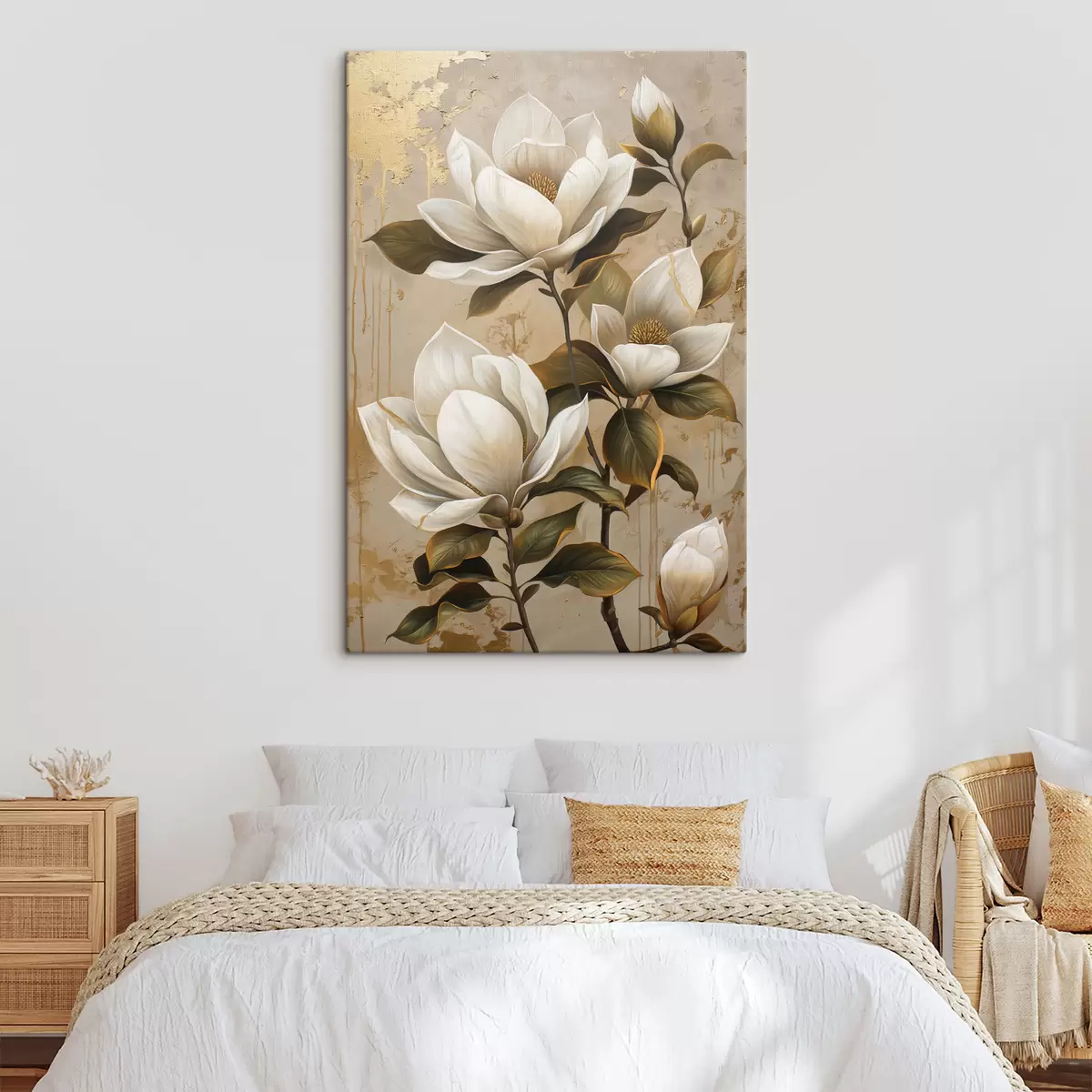 Wandbilder große Magnolienblüten s40236