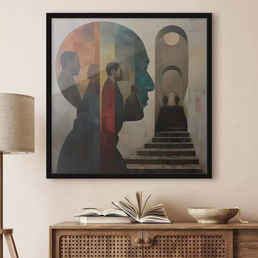 Fototapete moderne Profile von Männern in der Kunst f40239