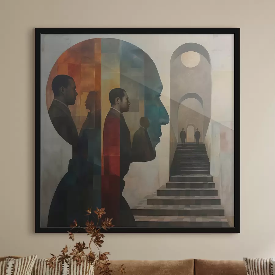 Fototapete moderne Profile von Männern in der Kunst f40239