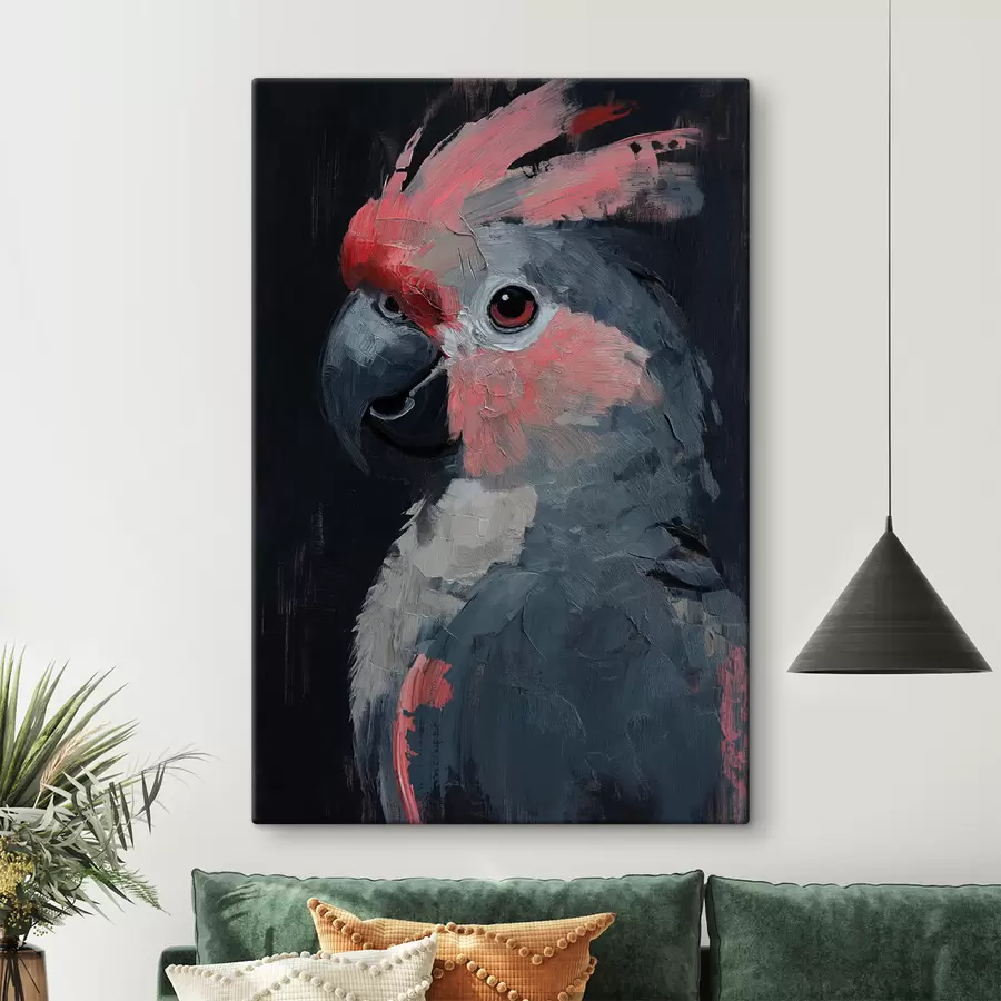 Wandbilder Der Papagei ist mit Acryl bemalt s40266