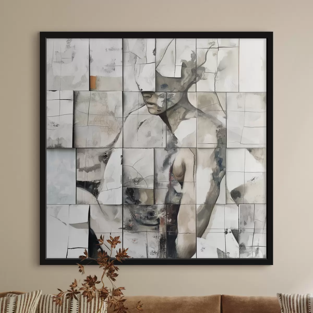 Poster Mann Abstraktion f40273