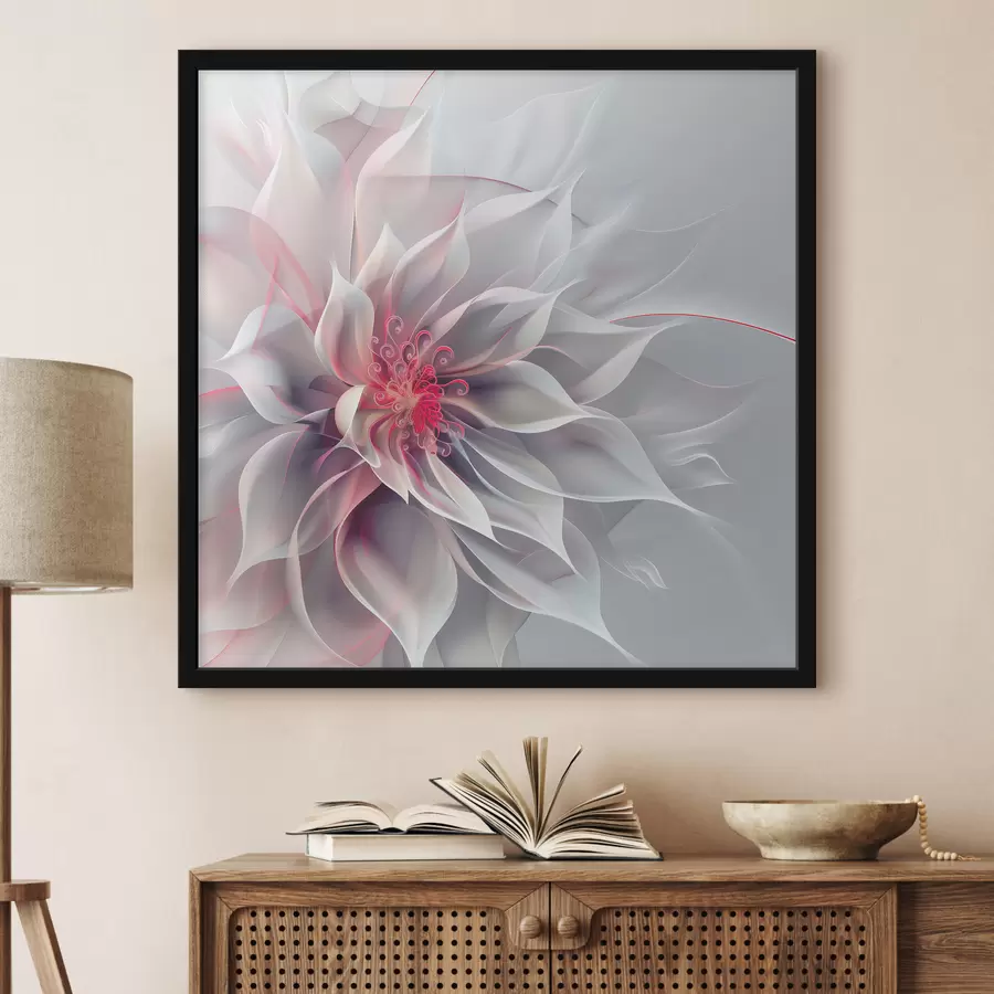 Fototapete Weiße abstrakte Blume f40360