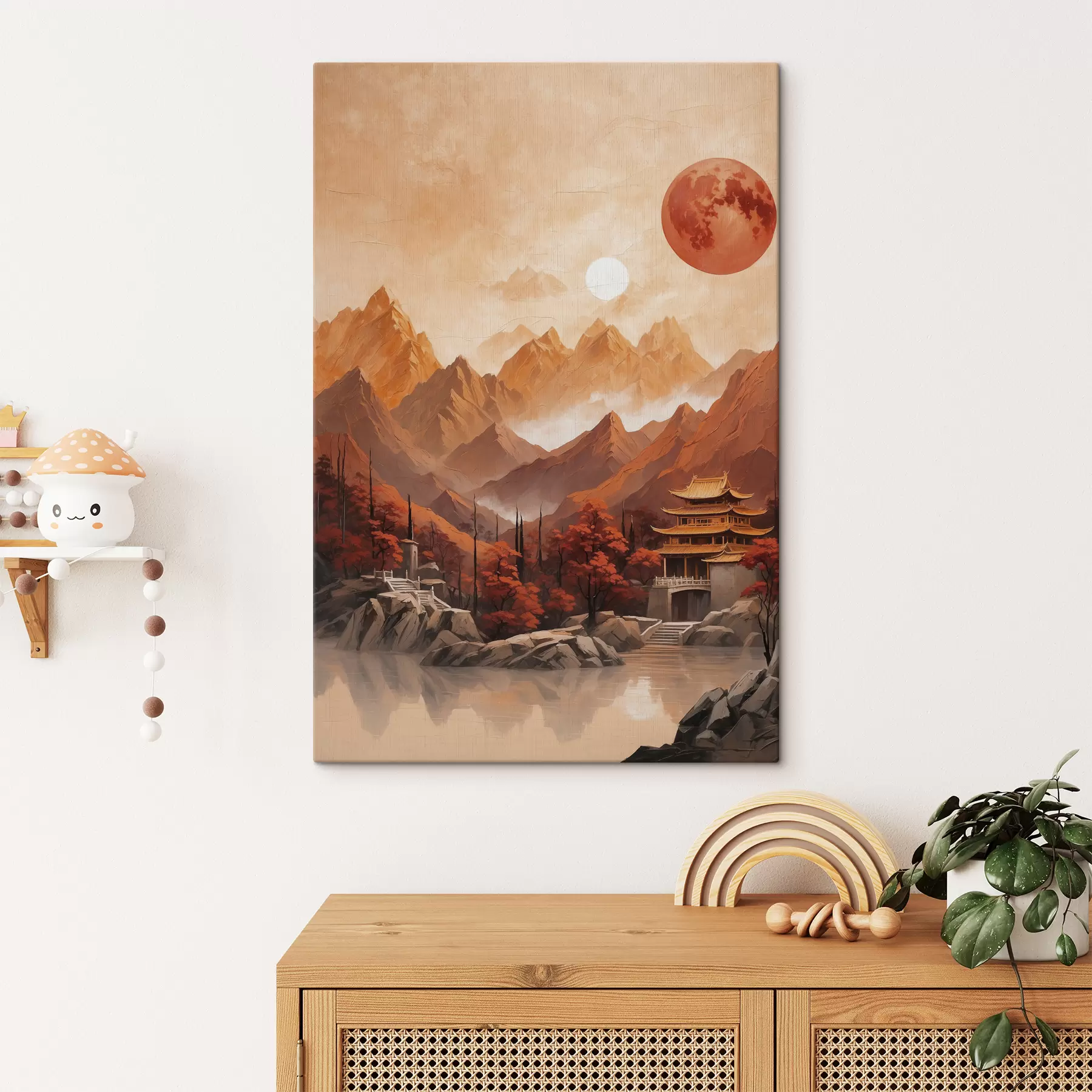 Fototapete Chinesisches historisches Gebäude in den Bergen s40330