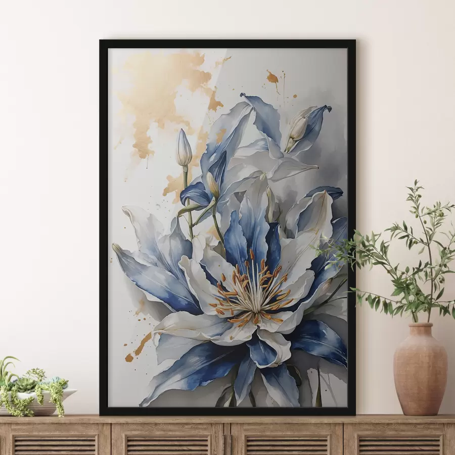 Fototapete Lilie auf weißem Hintergrund f40329