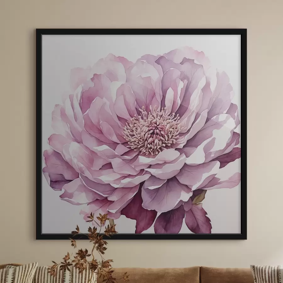 Fototapete Lila Blume auf weißem Hintergrund f40347