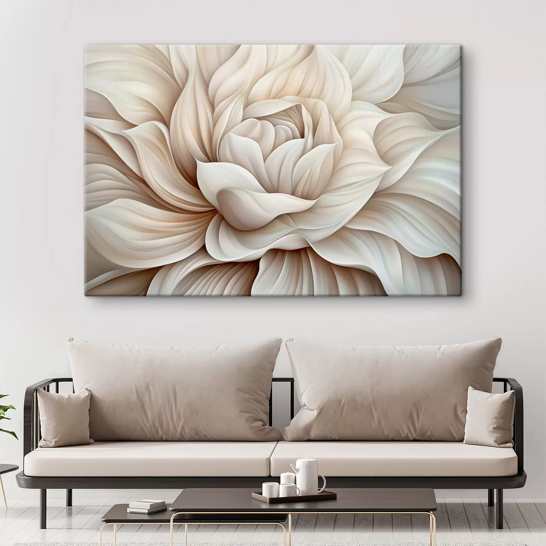 Fototapete Blütenblätter einer großen abstrakten Blume s40352