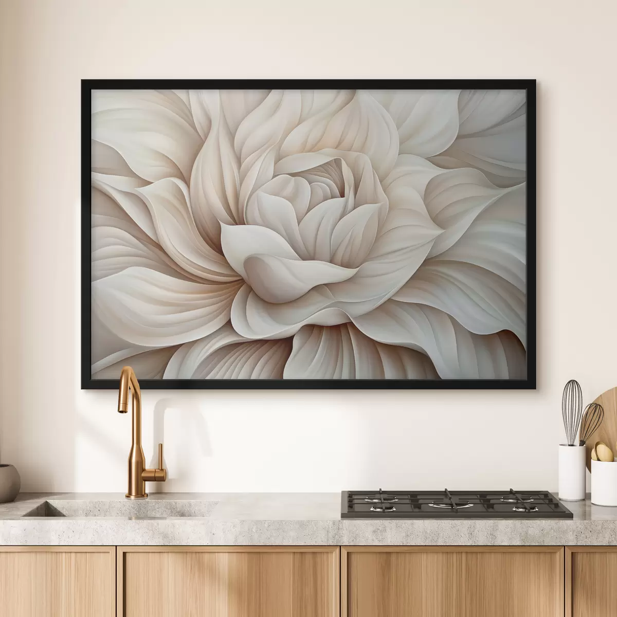 Poster Blütenblätter einer großen abstrakten Blume f40352