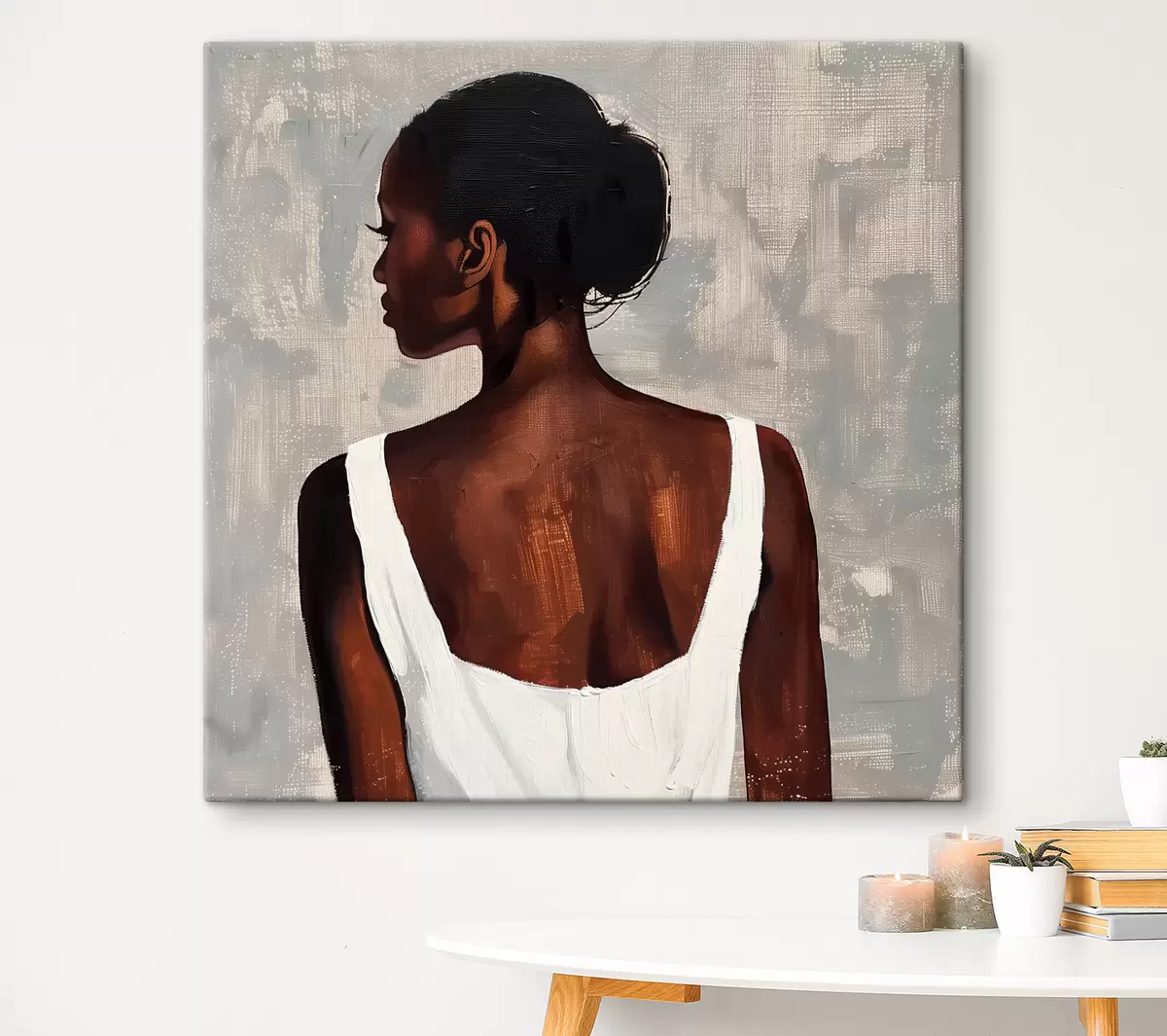 Wandbilder Mädchen im weißen Kleid s40440