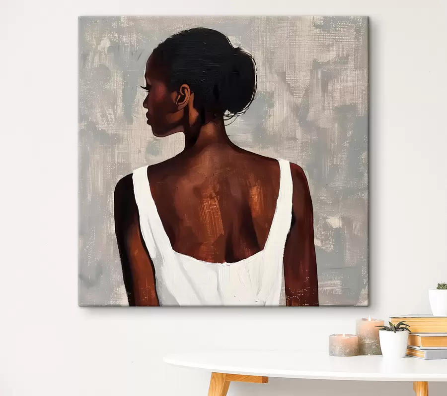 Wandbilder Mädchen im weißen Kleid s40440