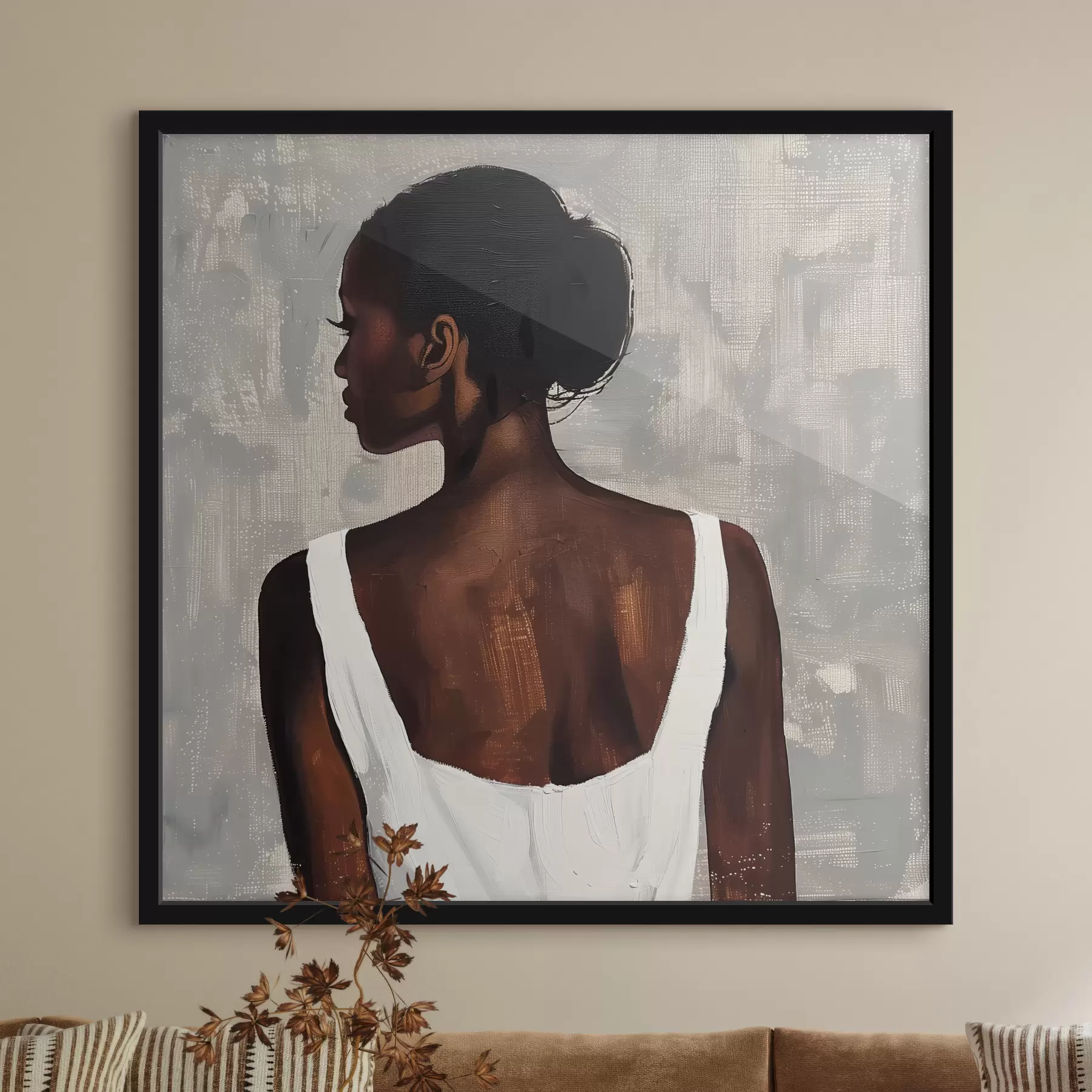 Wandbilder Mädchen im weißen Kleid f40440