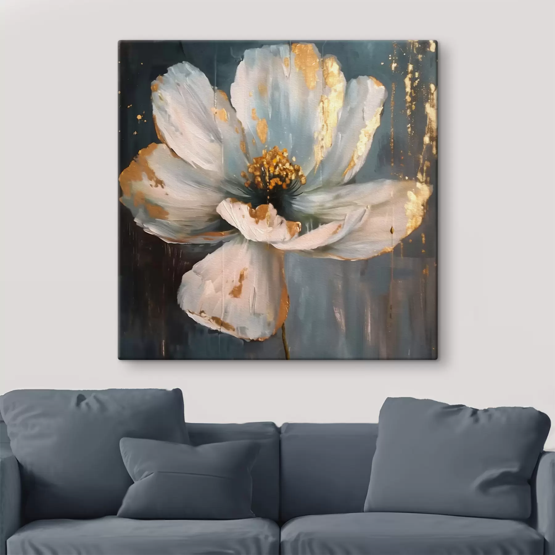 Fototapete Eine große weiße Blume s40513