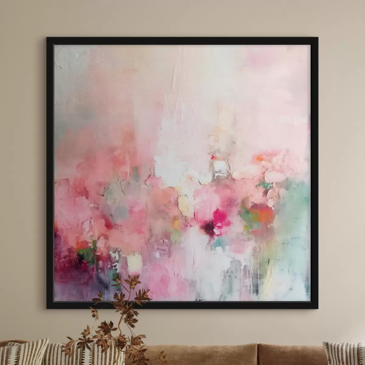 Poster Abstrakte große Pinselstriche im modernen Stil f40512