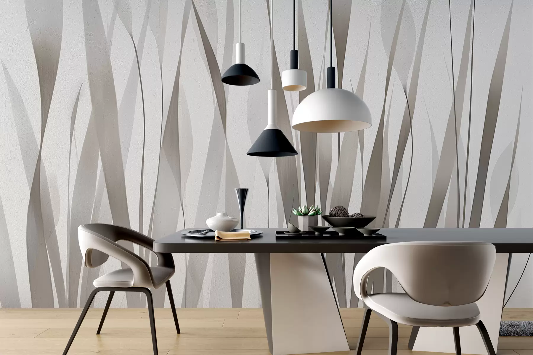 Fototapete Durchscheinende Blätter in Pastellfarben w01018v1