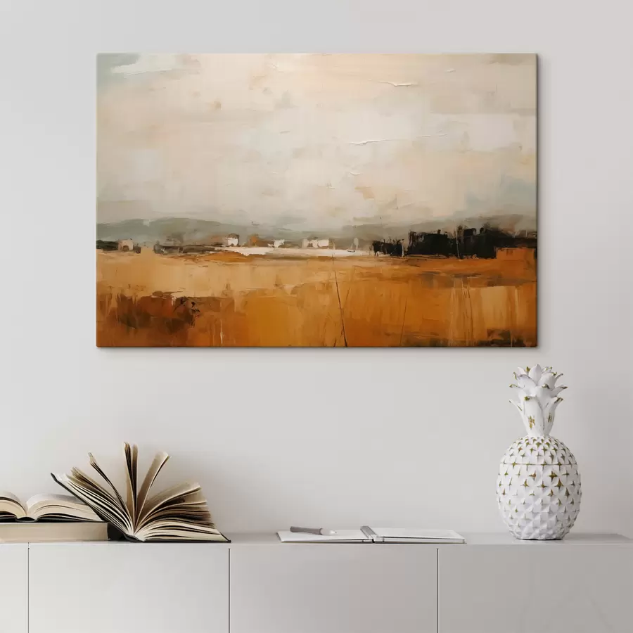 Wandbilder Abstraktes Gemälde eines Feldes, Nachahmung von Pinselstrichen s40534