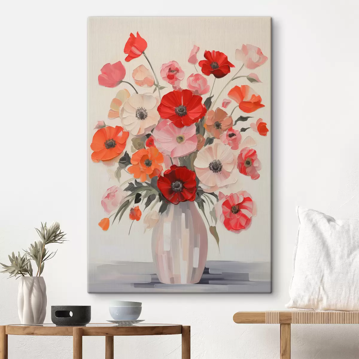 Wandbilder Blumenstrauß in einer Vase s40433