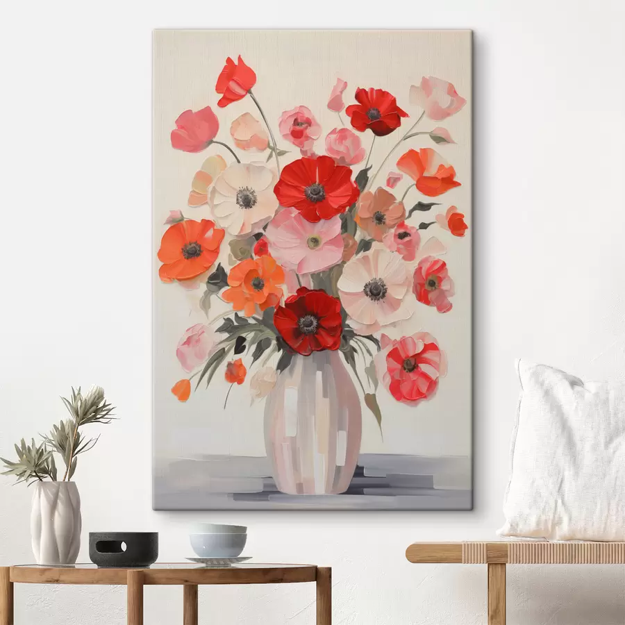 Wandbilder Blumenstrauß in einer Vase s40433