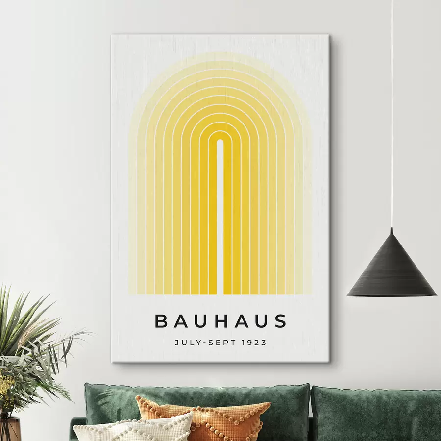 Wandbilder Bauhaus-Abstraktion in gelber Farbe s40536