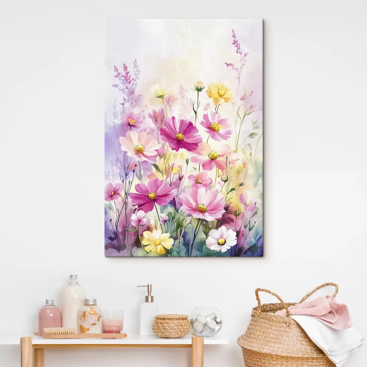 Wandbilder Abstrakte Aquarell-Wildblumen s40538