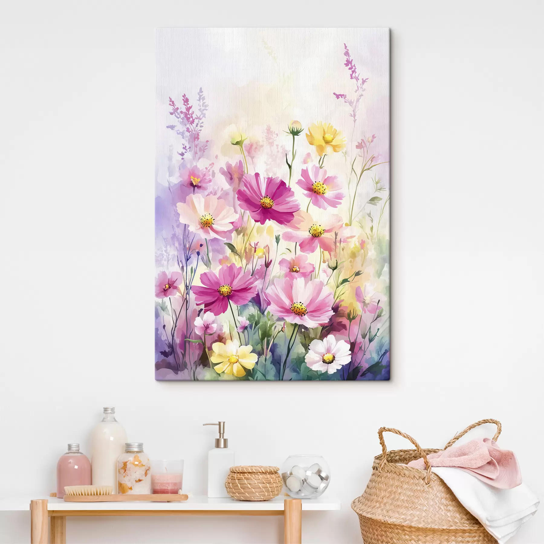 Fototapete Abstrakte Aquarell-Wildblumen s40538