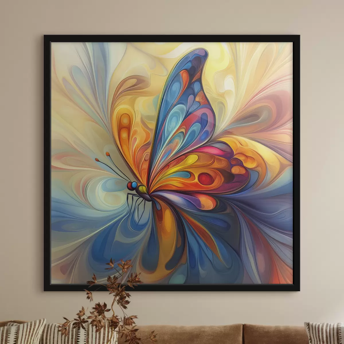 Poster Abstrakter Schmetterling f40451