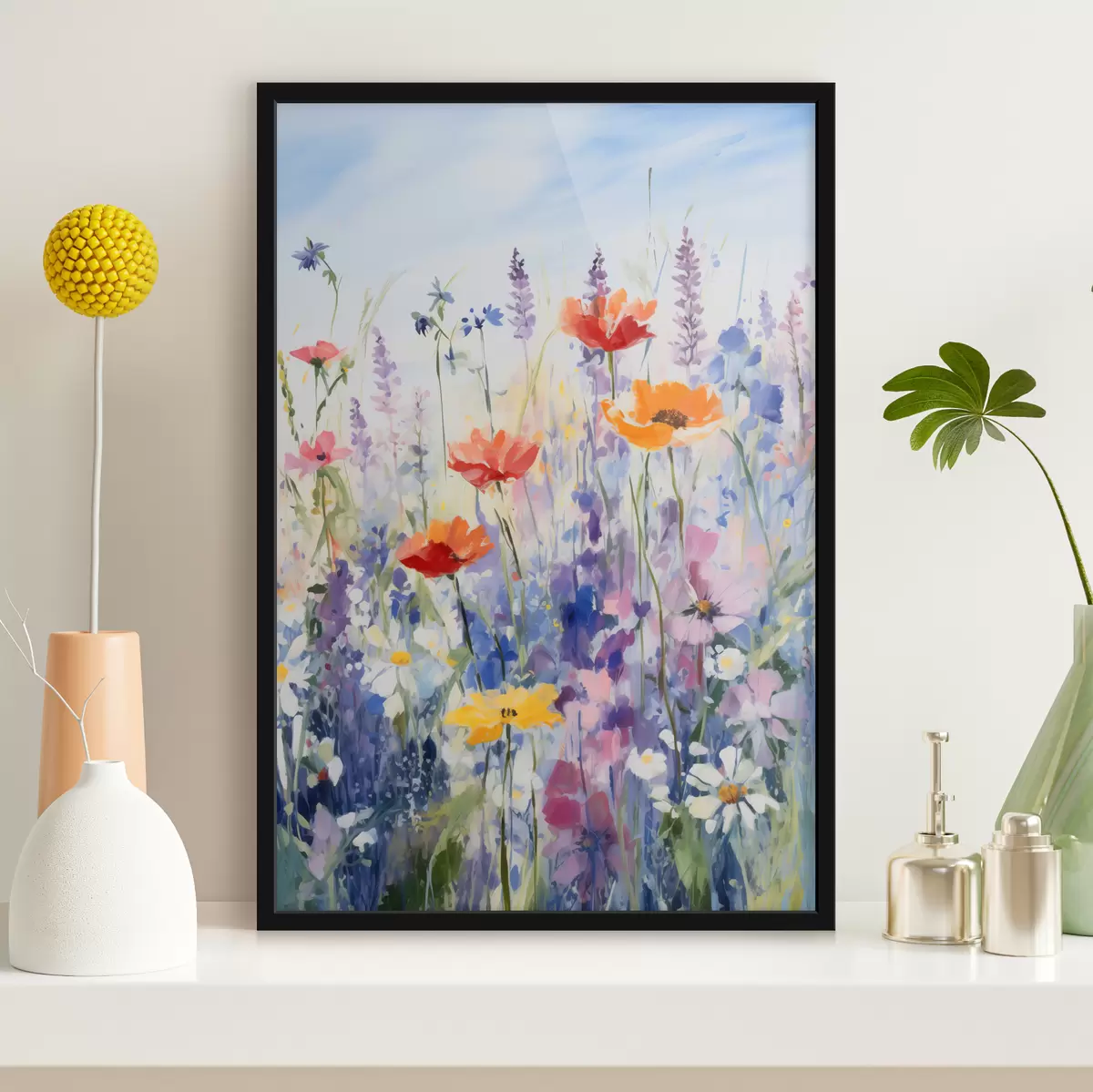 Poster Aquarell Wildblumen f40503