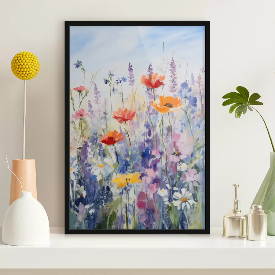 Fototapete Aquarell Wildblumen f40503