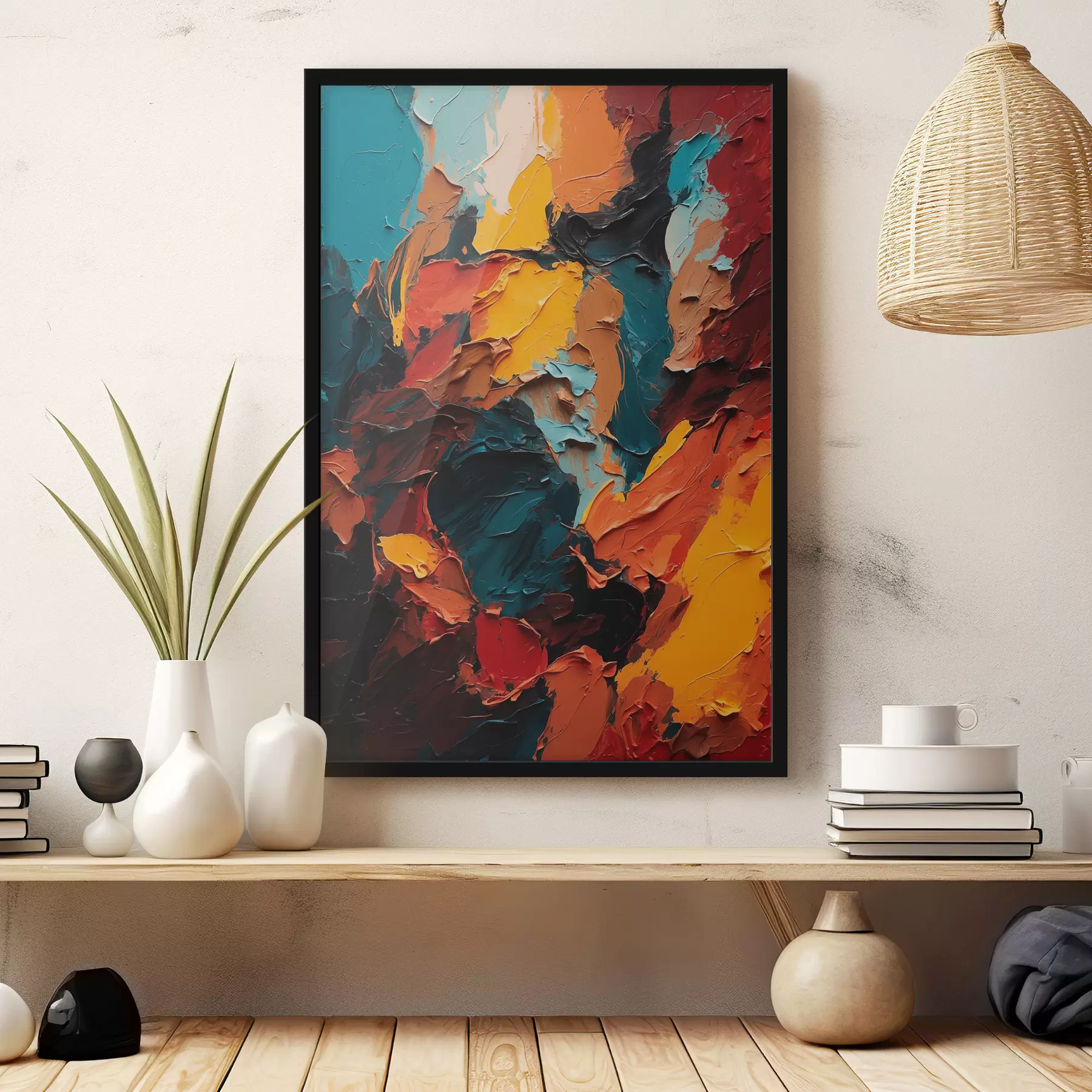 Fototapete Abstraktes mehrfarbiges Ölgemälde f40457