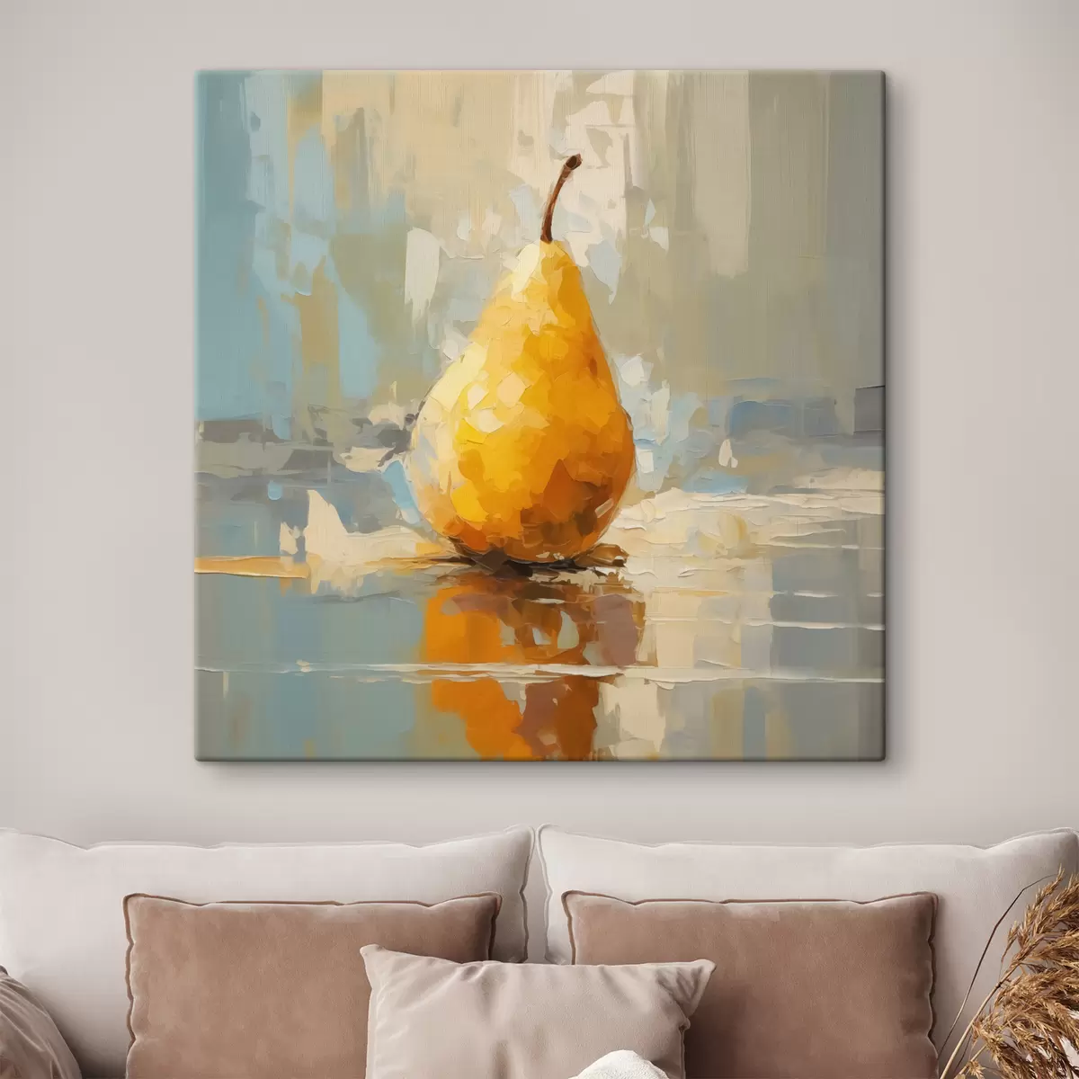 Wandbilder Helle, auf der Oberfläche reflektierende Birne s40690