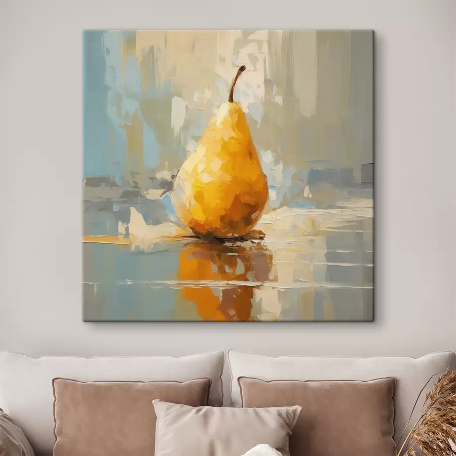 Wandbilder Helle, auf der Oberfläche reflektierende Birne s40690