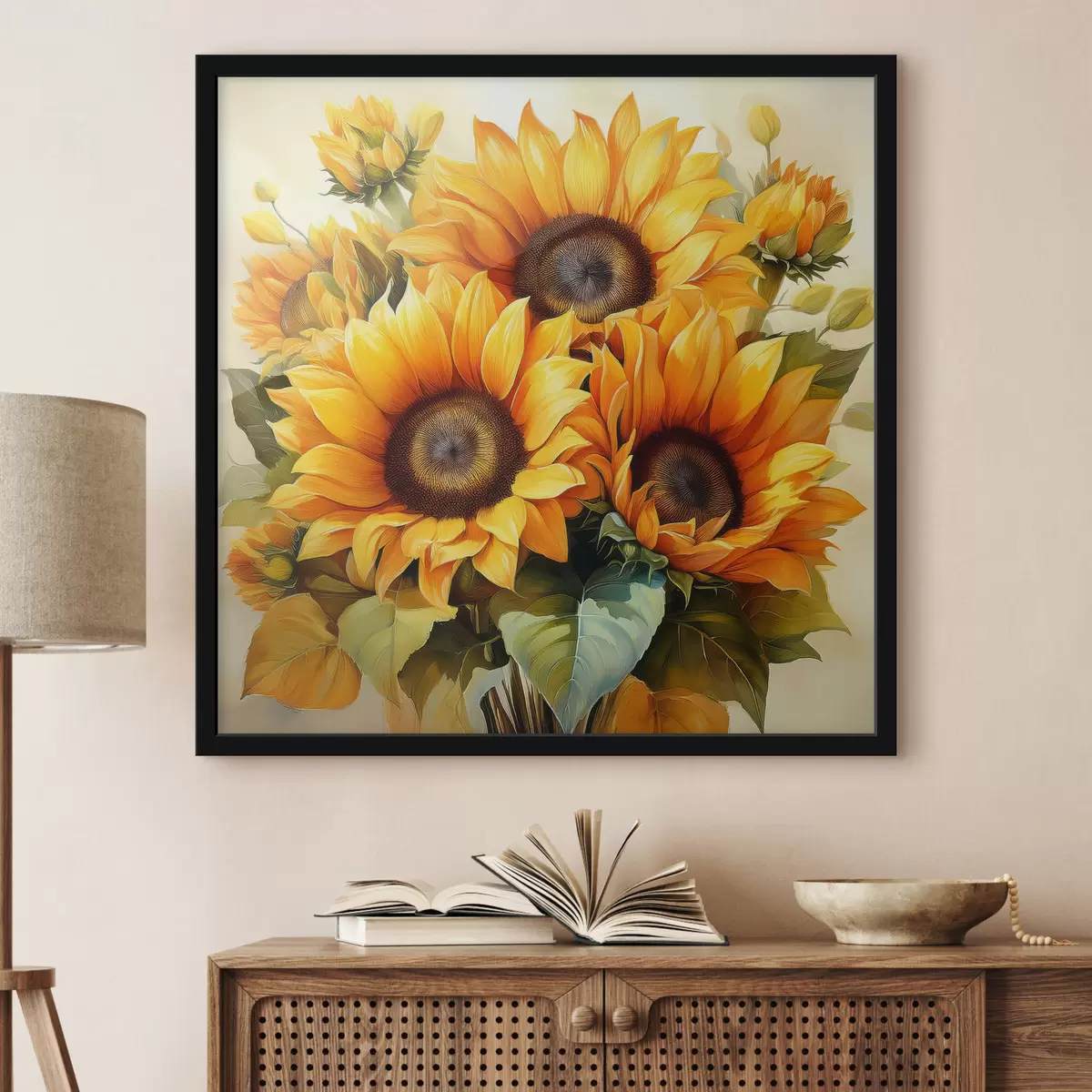 Poster große Sonnenblumen, gelbe Sonnenblumen f40710
