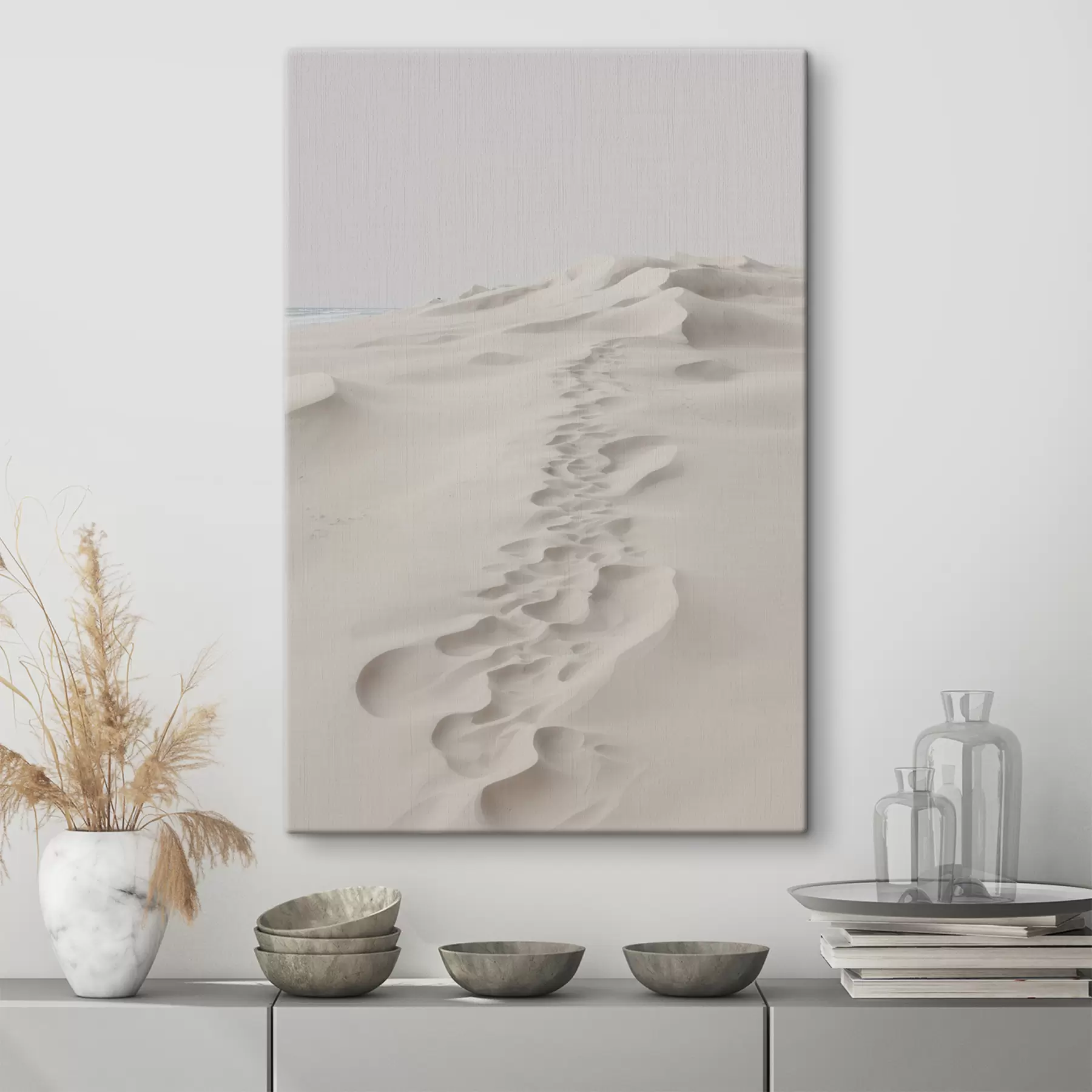 Fototapete Pfad auf weißem Sand s40624