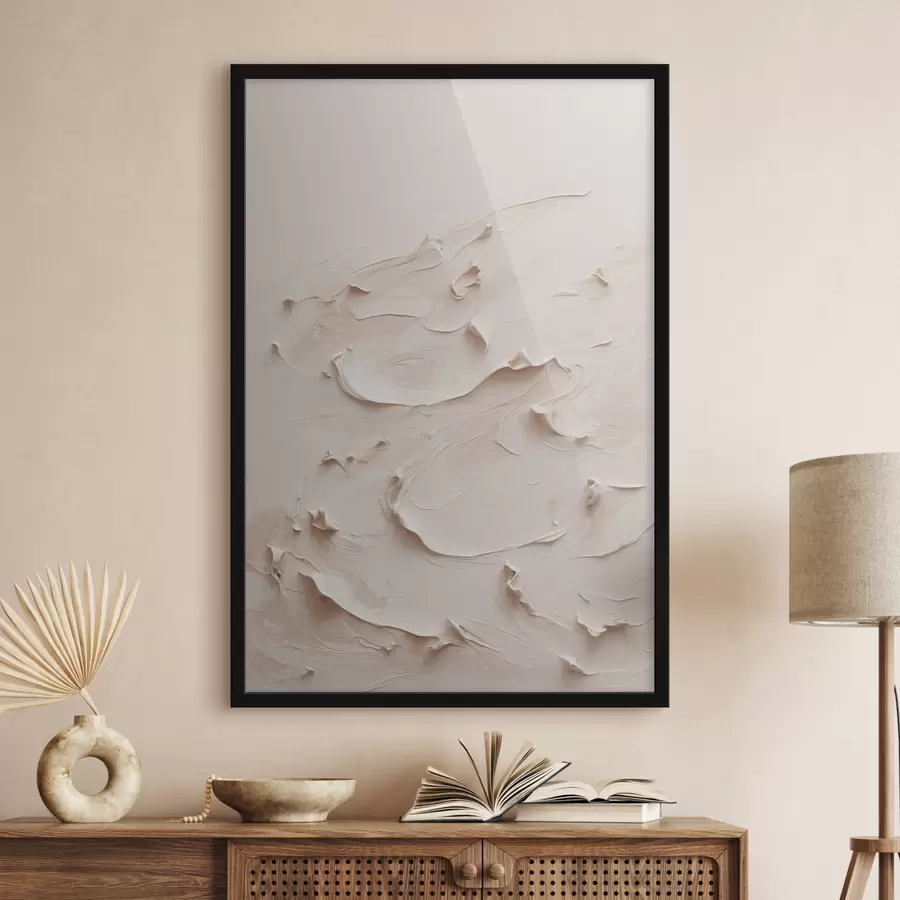 Fototapete Abstrakte Malerei in weißen Ölfarben f40623