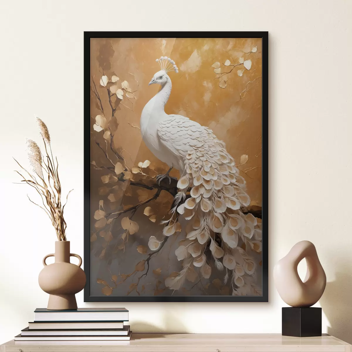 Poster Weißer Pfau f40636