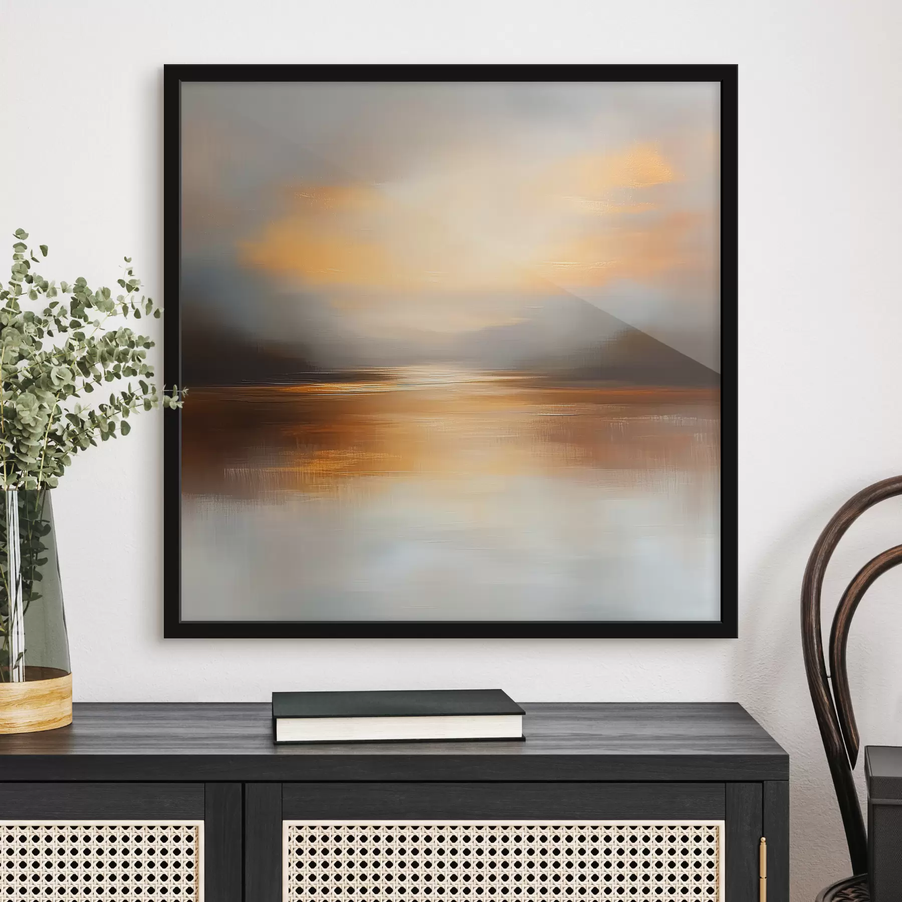 Fototapete Abstrakte Landschaft mit Sonnenuntergang f40738