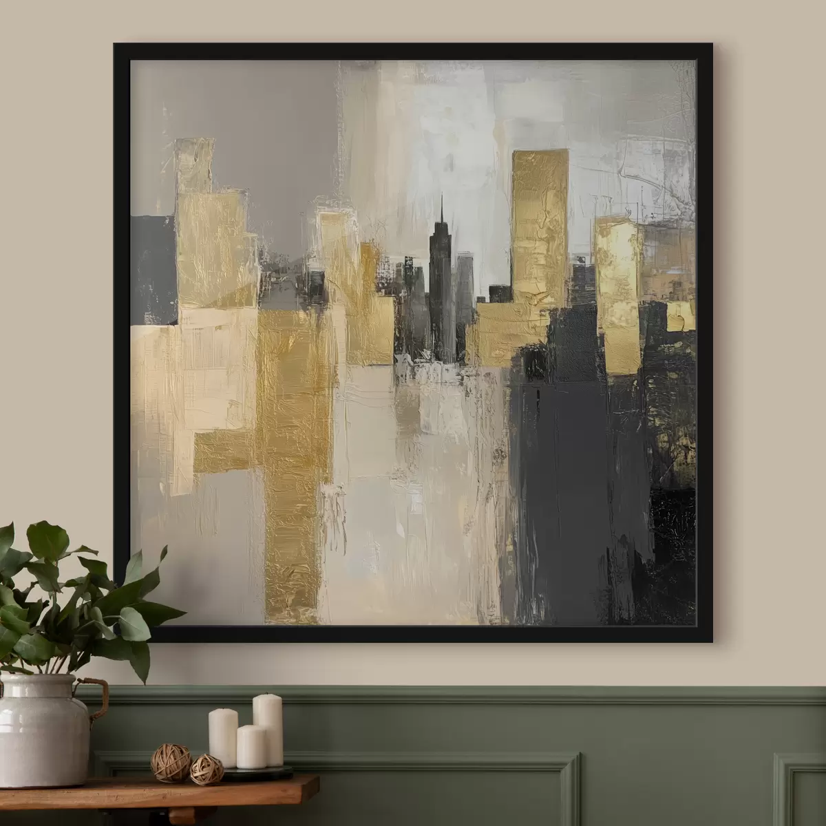 Poster Abstraktes Bild der Stadt f40831