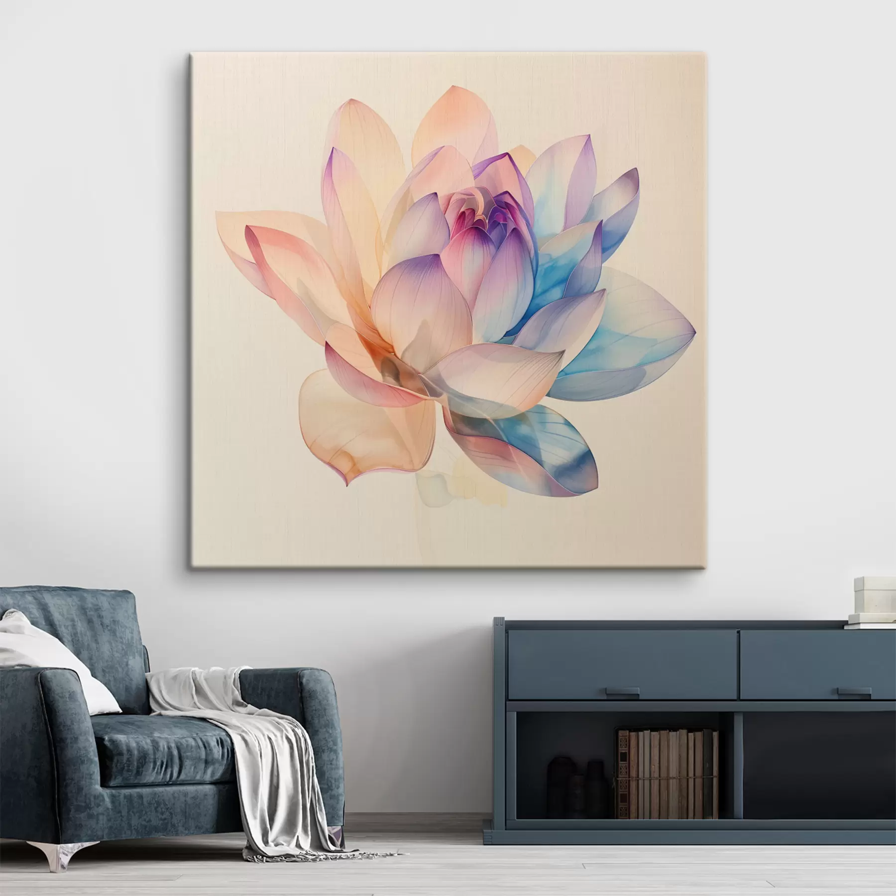 Wandbilder Große mehrfarbige Blume s40772