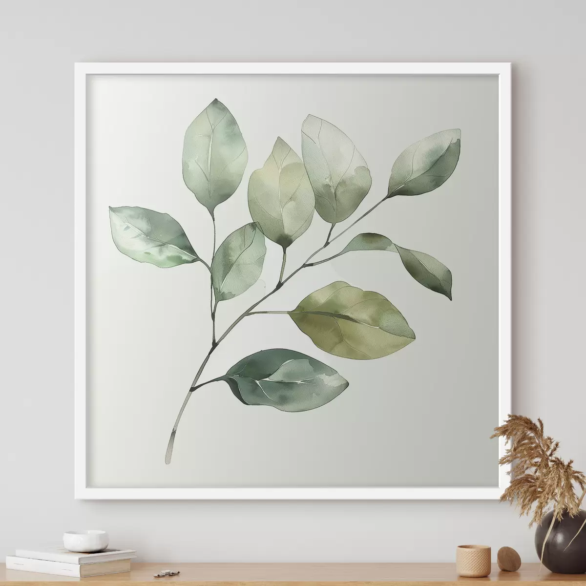 Poster Zweig im Aquarellstil f40766