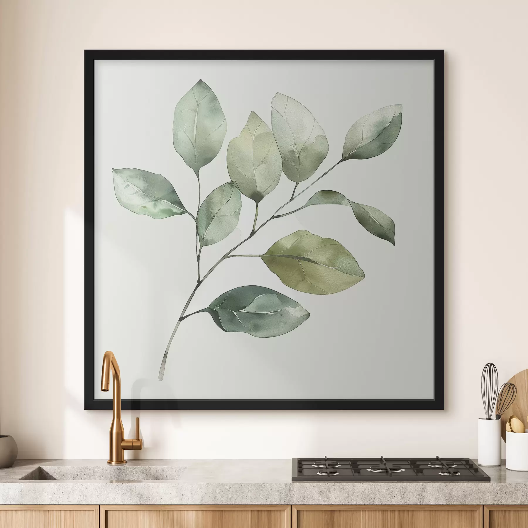 Fototapete Zweig im Aquarellstil f40766