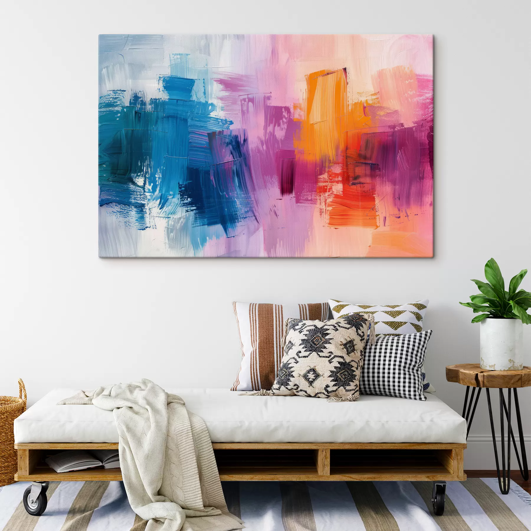 Fototapete Pinselstriche, verschiedene Farben, Aquarellfarben s40786