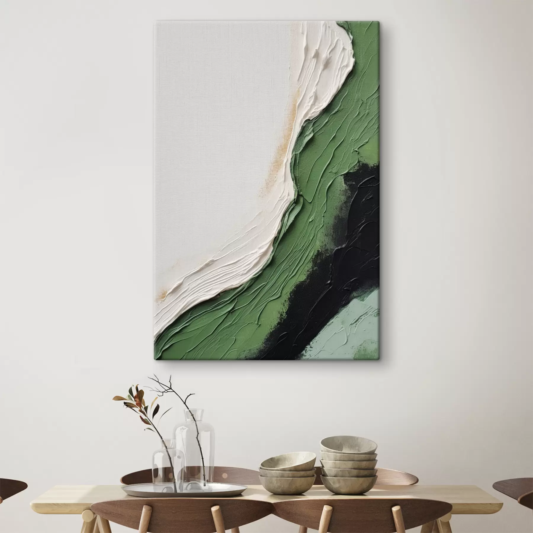 Fototapete Stuck, grün, dunkle Farbe s40848