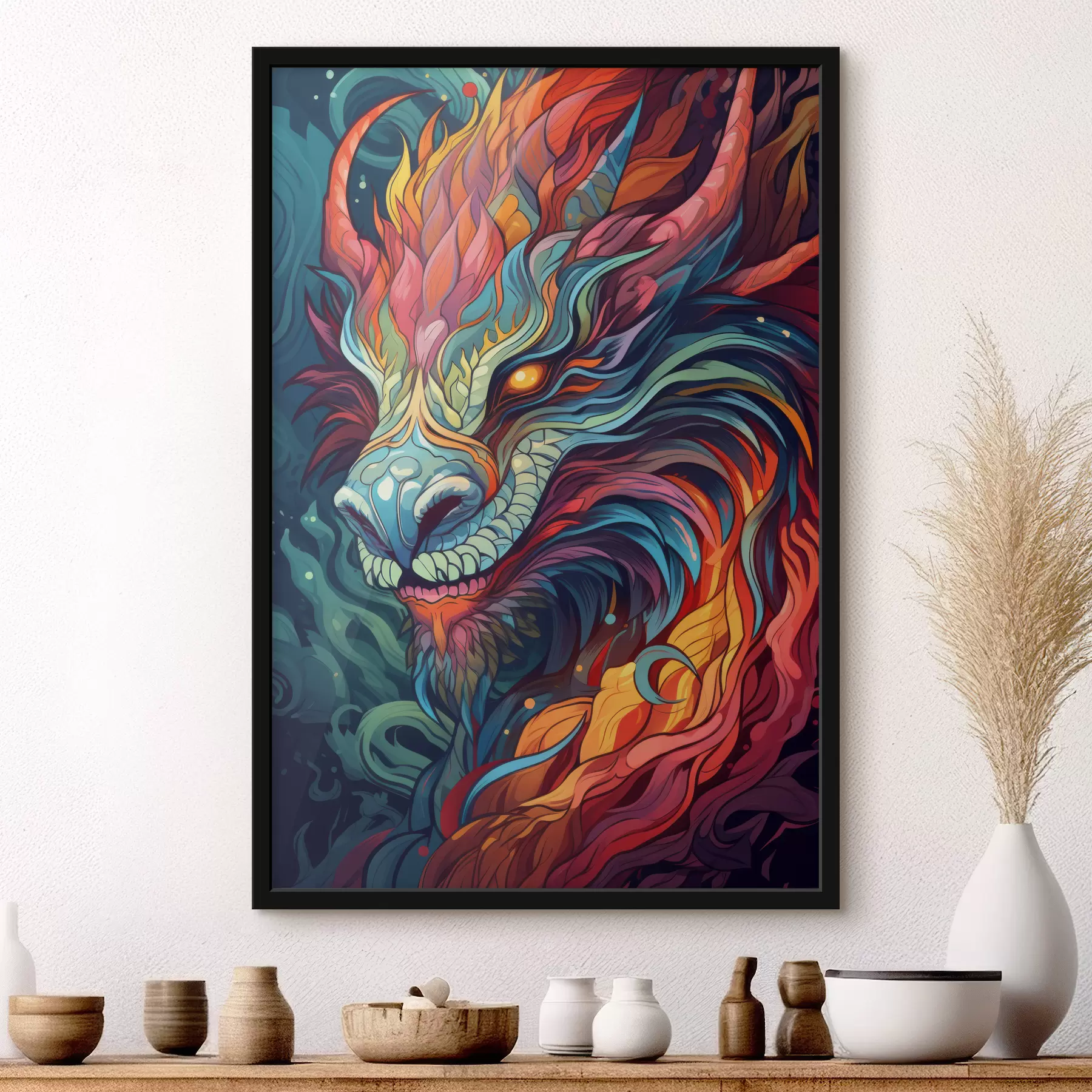 Wandbilder Heller Drache f40835