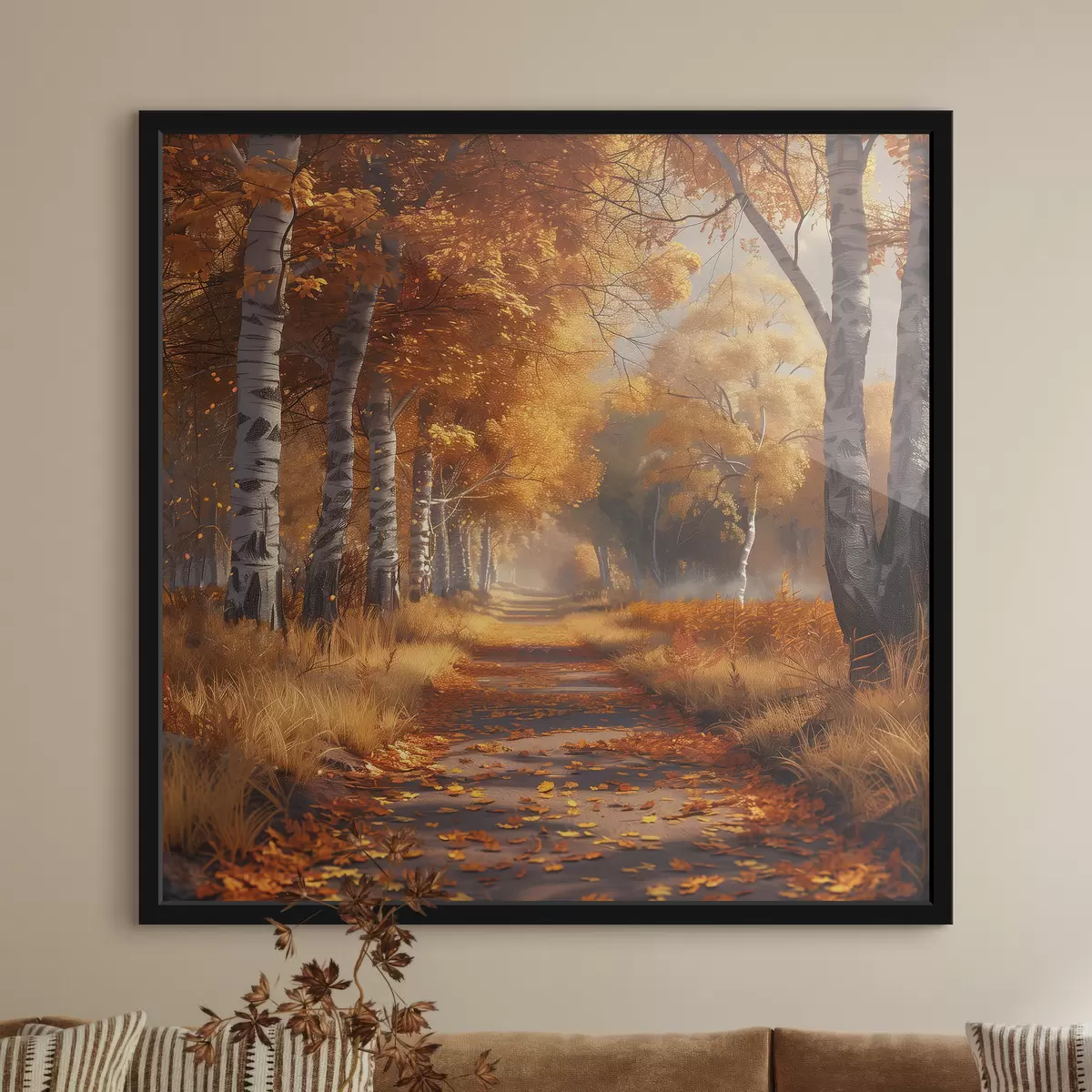 Poster Allee im Herbstpark f40902