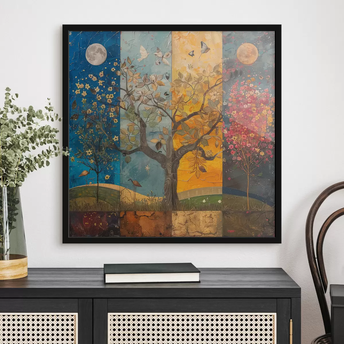 Poster Aquarell-Collage Jahreszeiten f40921