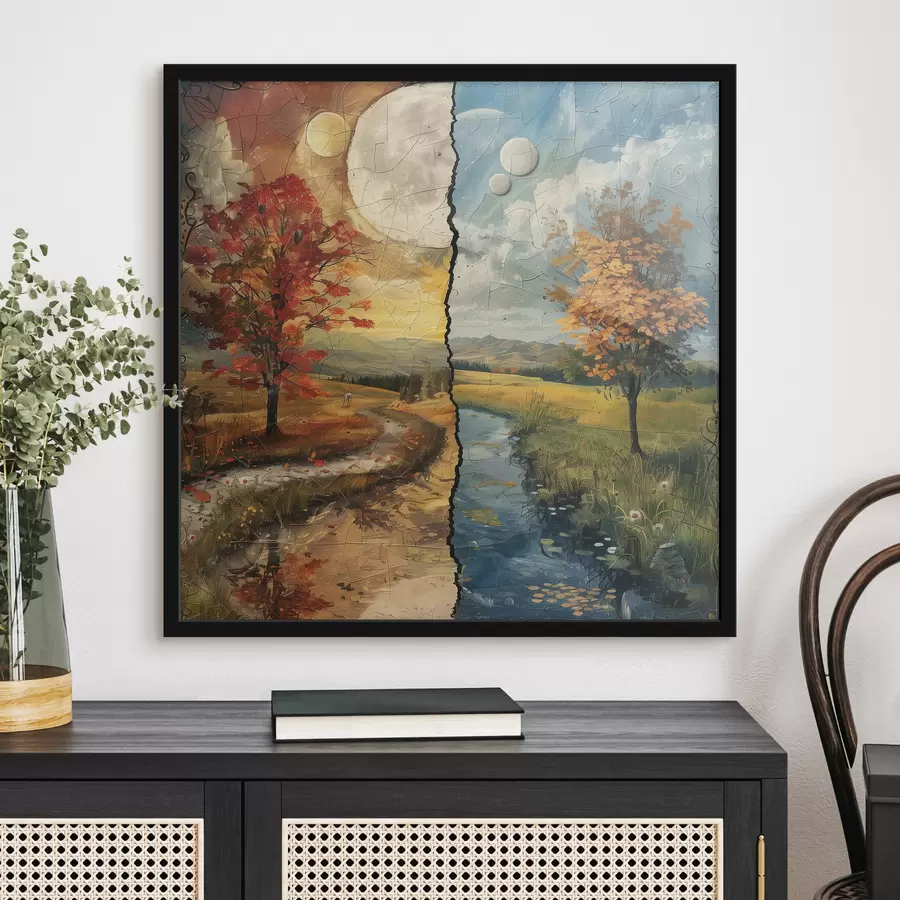 Fototapete Aquarellmalerei Jahreszeiten f40923