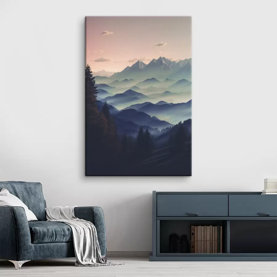 Wandbilder Bergblick im Nebel s40851